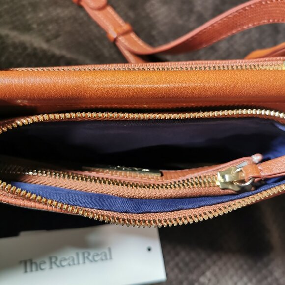 Alegra Camel/Gold Double Sided Lizard Crossbody #237 - Picture 7 of 15